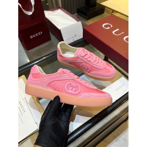 Gucci German Trainer Leather Mesh Suede Low Sneakers with Embossed Logo TPU Sole Detail 구찌 저먼 트레이너 레더 메쉬 스웨이드 로우 스니커즈 엠보싱 로고 TPU 솔 디테일 3cm