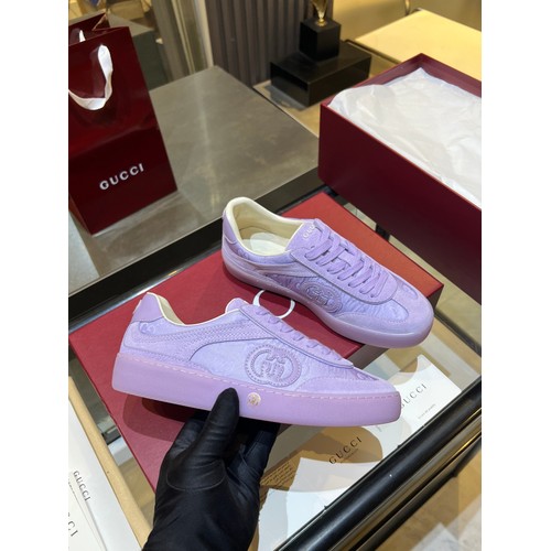 Gucci German Trainer Leather Mesh Suede Low Sneakers with Embossed Logo TPU Sole Detail 구찌 저먼 트레이너 레더 메쉬 스웨이드 로우 스니커즈 엠보싱 로고 TPU 솔 디테일 3cm