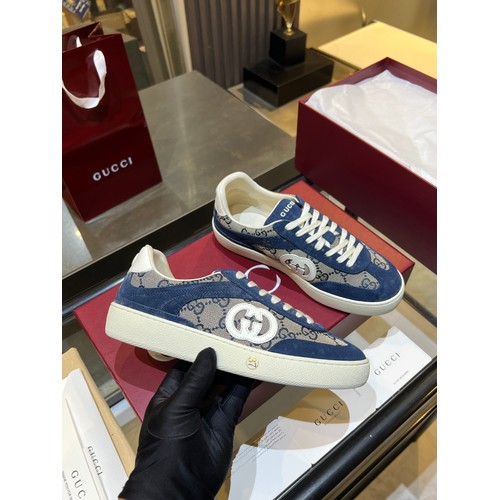 Gucci German Trainer Leather Mesh Suede Low Sneakers with Embossed Logo TPU Sole Detail 구찌 저먼 트레이너 레더 메쉬 스웨이드 로우 스니커즈 엠보싱 로고 TPU 솔 디테일 3cm