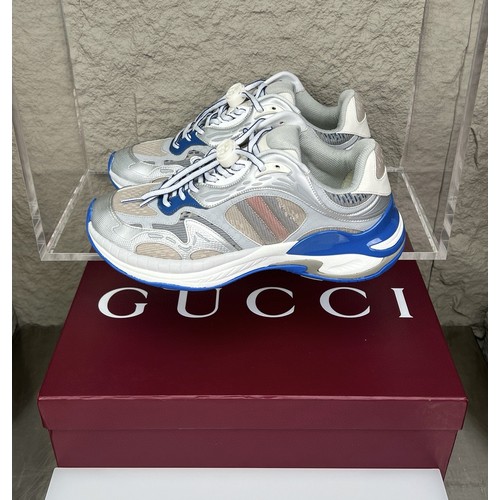 Gucci 2.0 Mesh Leather Low Sneakers with GG Reflective Stripe Double G Lock Detail EVA TPU Sole 구찌 2.0 메쉬 레더 로우 스니커즈 GG 리플렉티브 스트라이프 더블G 락 디테일 EVA TPU 솔 4cm