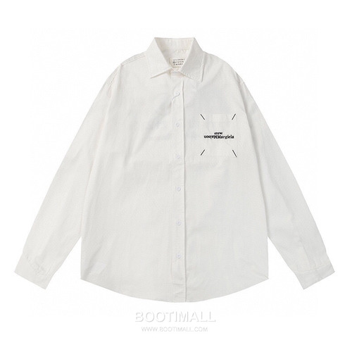 Maison Margiela SS26 Cotton Shirt Embroidered Logo Calendar Print 메종마르지엘라 SS26 코튼 셔츠 자수 로고 캘린더 프린트