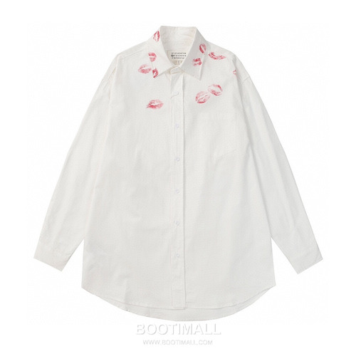 Maison Margiela SS26 Cotton Shirt Lip Print Logo 메종마르지엘라 SS26 코튼 셔츠 립 프린트 로고