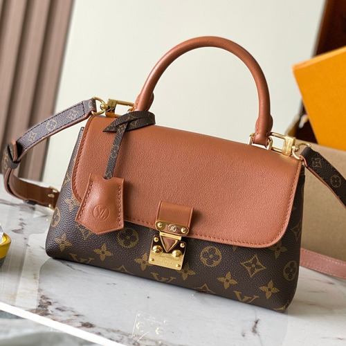 Louis Vuitton Madeleine BB Calfskin Leather Top Handle Bag with Flap Lock Detail 루이비통 마들렌 BB 카프스킨 탑핸들 플랩락 토트백 M27511 24cm