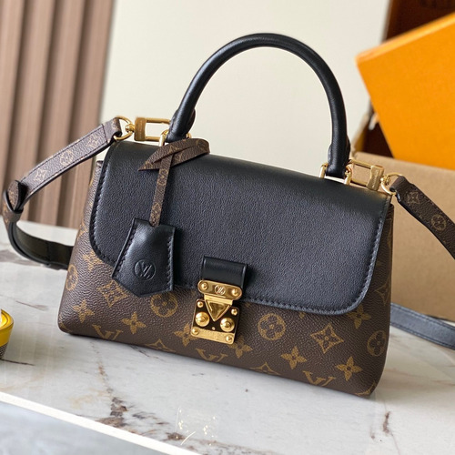 Louis Vuitton Madeleine BB Calfskin Leather Top Handle Bag with Flap Lock Detail 루이비통 마들렌 BB 카프스킨 탑핸들 플랩락 토트백 M27511 24cm