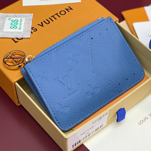 Louis Vuitton Romy Rainbow Monogram Empreinte Leather Card Holder Wallet with Zip Pocket Detail 루이비통 로미 레인보우 모노그램 앙프렝뜨 카드지갑 지퍼포켓 M27758 12cm