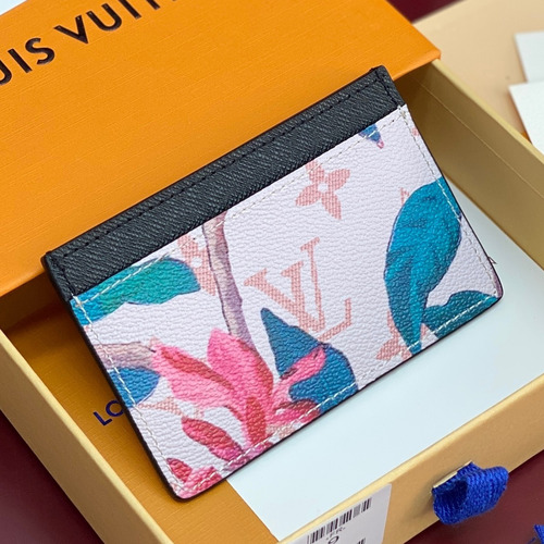 Louis Vuitton Monogram Eden Canvas Leather Card Holder Wallet with Outer Slot Detail 루이비통 모노그램 에덴 캔버스 카드지갑 아우터슬롯 M28919 11cm