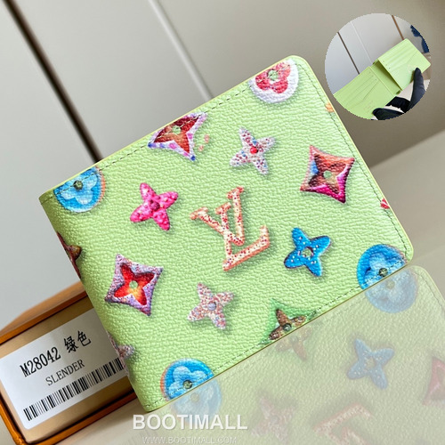 Louis Vuitton Slender Monogram Canvas Wallet with Multiple Card Slots Detail 루이비통 슬렌더 모노그램 캔버스 반지갑 카드슬롯 M28042 11.5cm