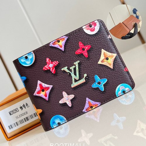 Louis Vuitton Slender Monogram Canvas Wallet with Multiple Card Slots Detail 루이비통 슬렌더 모노그램 캔버스 반지갑 카드슬롯 M28283 11.5cm