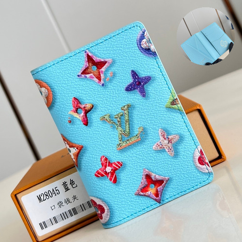 Louis Vuitton Pocket Organizer Brushed Monogram Leather Wallet with Card Slots Detail 루이비통 포켓 오거나이저 브러시드 모노그램 레더 카드지갑 M28045 7.5cm