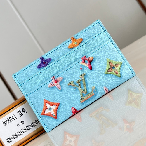 Louis Vuitton Monogram Eclipse Canvas Card Holder Wallet with Central Pocket Detail 루이비통 모노그램 이클립스 캔버스 카드지갑 센트럴포켓 M28041 11cm