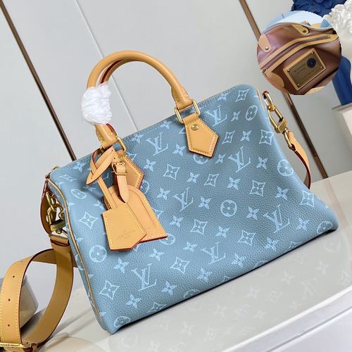 Louis Vuitton Speedy P9 Bandoulière 30 Monogram Cowhide Leather Boston Bag with Strap Detail 루이비통 스피디 P9 반둘리에 30 모노그램 카우하이드 보스턴백 스트랩 M28384 32cm
