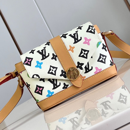 Louis Vuitton Envelope Mini Monogram Canvas Crossbody Bag with Wavy Magnetic Flap Detail 루이비통 엔벨로프 미니 모노그램 캔버스 크로스백 웨이브자석플랩 M83346 19cm