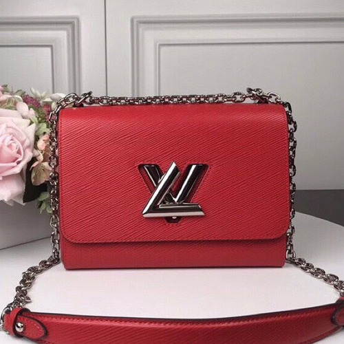 Louis Vuitton Twist MM Epi Calfskin Leather Chain Shoulder Bag with Twist Lock Detail 루이비통 트위스트 MM 에피 카프스킨 체인 숄더백 트위스트락 M50280 23cm