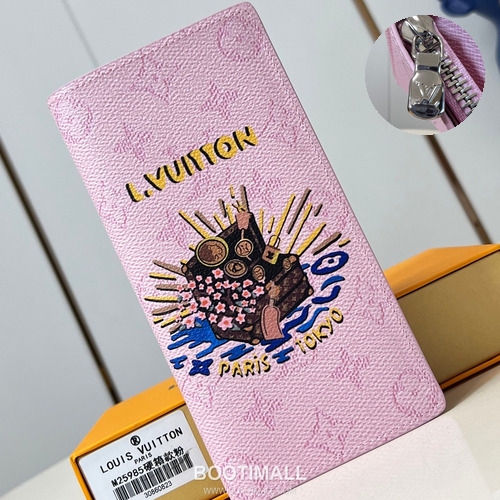 Louis Vuitton Brazza Monogram Canvas Long Wallet with Zip Coin Pocket Detail 루이비통 브라짜 모노그램 캔버스 장지갑 지퍼코인포켓 M25985 10cm