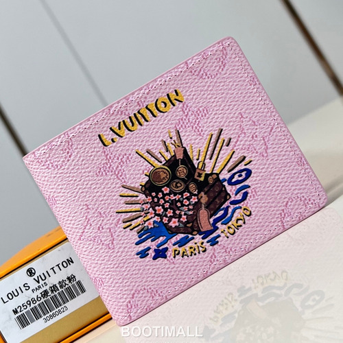 Louis Vuitton Slender Monogram Canvas Compact Wallet with Card Slot Detail 루이비통 슬렌더 모노그램 캔버스 컴팩트 반지갑 카드슬롯 M25986 11cm
