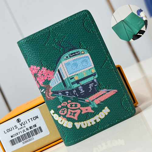 Louis Vuitton Pocket Monogram Canvas Card Wallet with Outer Pocket Detail 루이비통 포켓 모노그램 캔버스 카드지갑 외부포켓 M25971 7.5cm