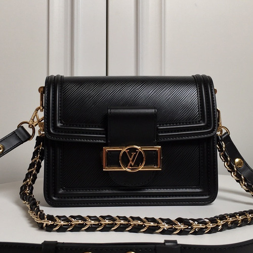 Louis Vuitton Mini Dauphine Epi Calfskin Leather Shoulder Bag with Magnetic Lock Detail 루이비통 미니 도핀 에피 카프스킨 숄더백 마그네틱락 M55963 20cm