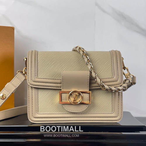 Louis Vuitton Mini Dauphine Epi Calfskin Leather Shoulder Bag with Magnetic Lock Detail 루이비통 미니 도핀 에피 카프스킨 숄더백 마그네틱락 M55963 20cm