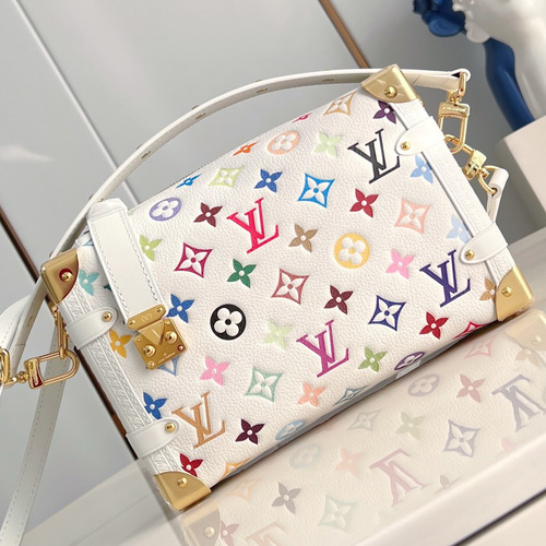 Louis Vuitton Side Trunk Monogram Cowhide Leather Box Shoulder Bag with S Lock Detail 루이비통 사이드 트렁크 모노그램 카우하이드 박스 숄더백 S락 M14046 23.5cm