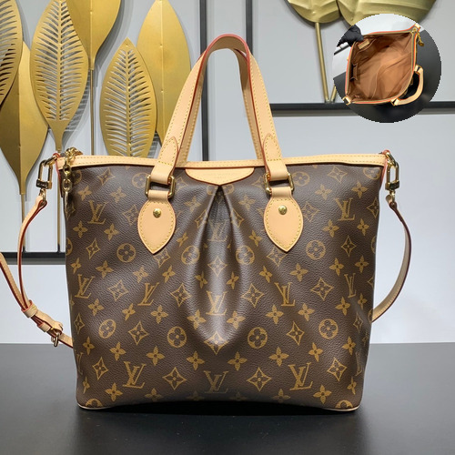 Louis Vuitton Palermo PM Monogram Canvas Tote Shoulder Bag with Zip Chain Detail 루이비통 팔레르모 PM 모노그램 캔버스 토트 숄더백 지퍼체인 M40145 37cm