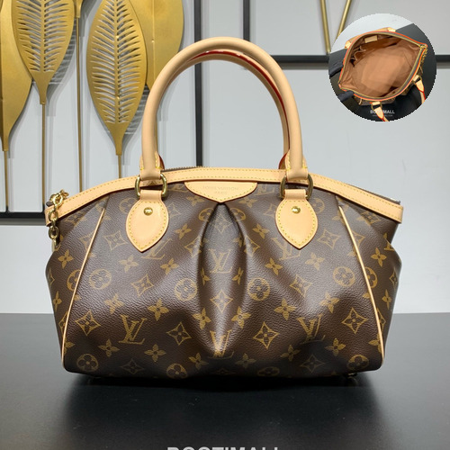 Louis Vuitton Tivoli PM Monogram Canvas Bowling Bag with Bottom Stud Detail 루이비통 티볼리 PM 모노그램 캔버스 보울링백 바닥스터드 M40143 36cm