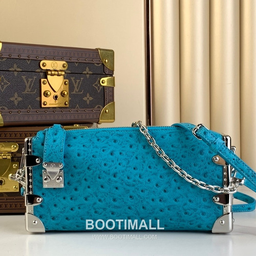 Louis Vuitton Slim Trunk Lambskin Leather Shoulder Bag with S Lock Stud Detail 루이비통 슬림 트렁크 램스킨 숄더백 S락 스터드 M25445 23cm