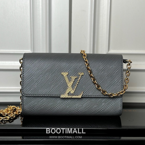 Louis Vuitton Pochette Louise Epi Leather Chain Clutch Bag with Gloss Finish Detail 루이비통 포쉐트 루이즈 에피 가죽 체인 클러치백 글로시 M237 22cm