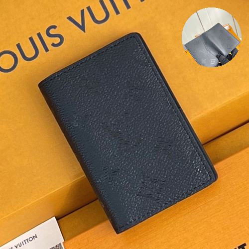 Louis Vuitton Pocket Organizer Monogram Midnight Canvas Card Wallet with Slim Design 루이비통 포켓 오거나이저 모노그램 미드나잇 카드지갑 슬림 M26775 11.1cm