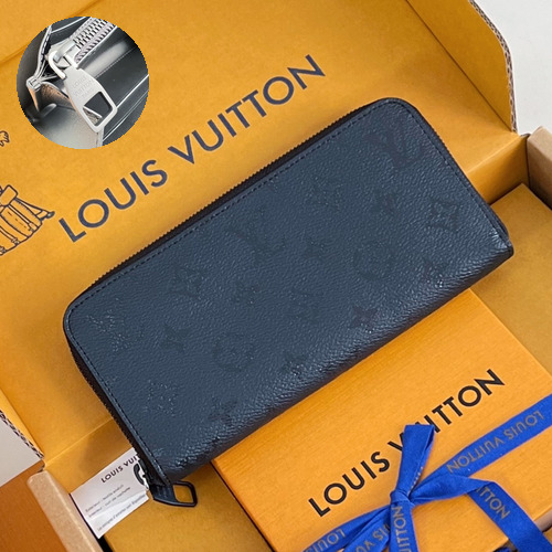 Louis Vuitton Zippy Horizontal Wallet Monogram Midnight Canvas Long Wallet with Zip Detail 루이비통 지피 호리존탈 월렛 모노그램 미드나잇 장지갑 집어라운드 M28048 21cm
