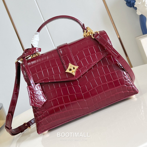 Louis Vuitton Rose des Vents PM Crocodile Embossed Calfskin Top Handle Bag with LV Padlock Detail 루이비통 로즈 데 방 PM 악어엠보 카프스킨 탑핸들백 패드락 M84714 27cm