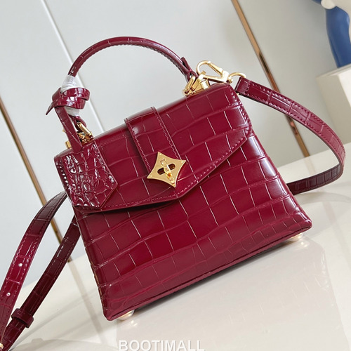 Louis Vuitton Rose des Vents Mini Crocodile Embossed Calfskin Top Handle Bag with LV Padlock Detail 루이비통 로즈 데 방 미니 악어엠보 카프스킨 탑핸들백 패드락 M84713 19cm