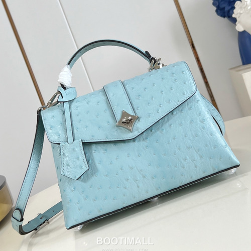 Louis Vuitton Rose des Vents PM Ostrich Embossed Calfskin Top Handle Bag with LV Padlock Detail 루이비통 로즈 데 방 PM 오스트리치엠보 카프스킨 탑핸들백 패드락 M87107 27cm
