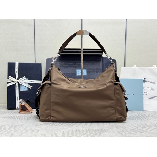 Prada Re-Nylon Calfskin Hobo Bag with Multi Pocket Strap Detail 프라다 리나일론 카프스킨 호보백 멀티포켓 스트랩 2VH204 43cm