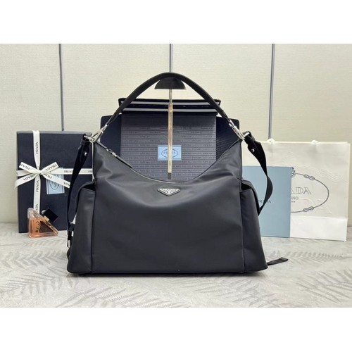 Prada Re-Nylon Calfskin Hobo Bag with Multi Pocket Strap Detail 프라다 리나일론 카프스킨 호보백 멀티포켓 스트랩 2VH204 43cm