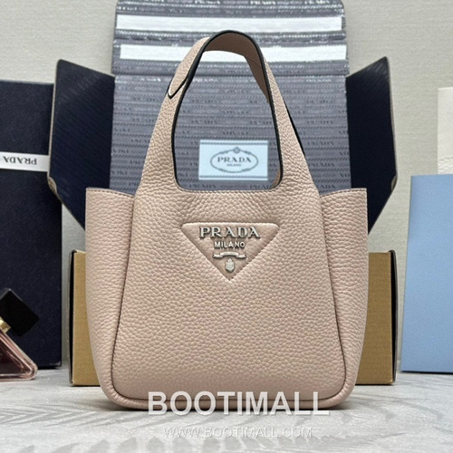 Prada Mini Deer Grain Calfskin Bucket Bag with Gold Hardware Detail 프라다 미니 디어그레인 카프스킨 버킷백 금속디테일 1BA349 18cm