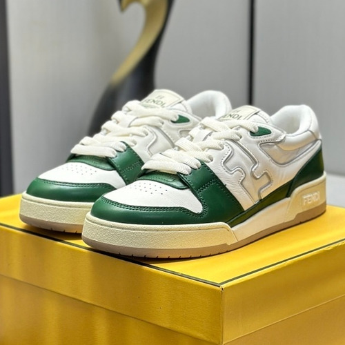 Fendi Match Suede Calfskin Leather Low Sneakers with FF Stitch Logo Embossed Sole Detail 펜디 매치 스웨이드 카프스킨 레더 로우 스니커즈 FF 스티치 로고 엠보싱 솔 디테일 3cm