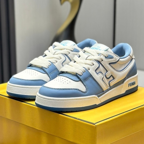 Fendi Match Suede Calfskin Leather Low Sneakers with FF Stitch Logo Embossed Sole Detail 펜디 매치 스웨이드 카프스킨 레더 로우 스니커즈 FF 스티치 로고 엠보싱 솔 디테일 3cm