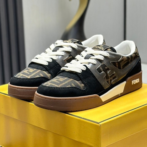 Fendi Match Suede Calfskin Leather Low Sneakers with FF Stitch Logo Embossed Sole Detail 펜디 매치 스웨이드 카프스킨 레더 로우 스니커즈 FF 스티치 로고 엠보싱 솔 디테일 3cm