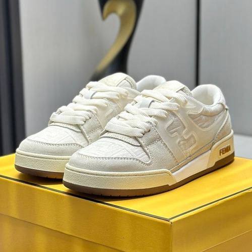 Fendi Match Suede Calfskin Leather Low Sneakers with FF Stitch Logo Embossed Sole Detail 펜디 매치 스웨이드 카프스킨 레더 로우 스니커즈 FF 스티치 로고 엠보싱 솔 디테일 3cm