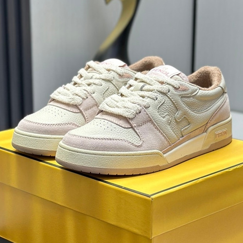 Fendi Match Suede Calfskin Leather Low Sneakers with FF Stitch Logo Embossed Sole Detail 펜디 매치 스웨이드 카프스킨 레더 로우 스니커즈 FF 스티치 로고 엠보싱 솔 디테일 3cm