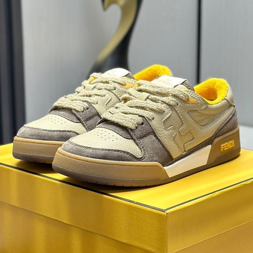 Fendi Match Suede Calfskin Leather Low Sneakers with FF Stitch Logo Embossed Sole Detail 펜디 매치 스웨이드 카프스킨 레더 로우 스니커즈 FF 스티치 로고 엠보싱 솔 디테일 3cm