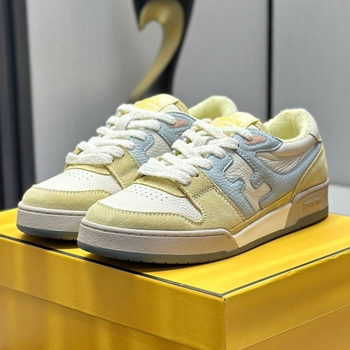 Fendi Match Suede Calfskin Leather Low Sneakers with FF Stitch Logo Embossed Sole Detail 펜디 매치 스웨이드 카프스킨 레더 로우 스니커즈 FF 스티치 로고 엠보싱 솔 디테일 3cm