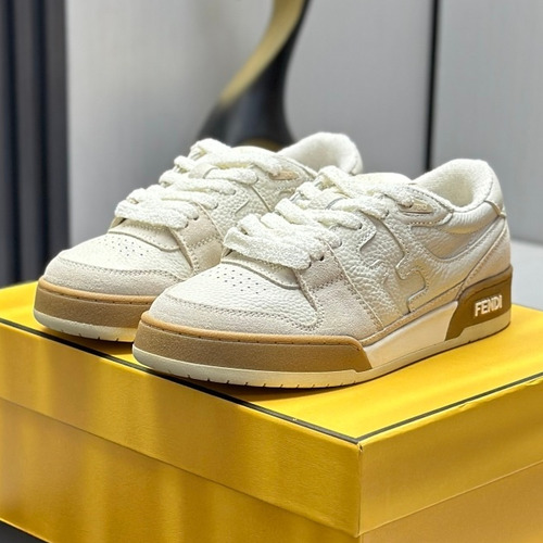 Fendi Match Suede Calfskin Leather Low Sneakers with FF Stitch Logo Embossed Sole Detail 펜디 매치 스웨이드 카프스킨 레더 로우 스니커즈 FF 스티치 로고 엠보싱 솔 디테일 3cm