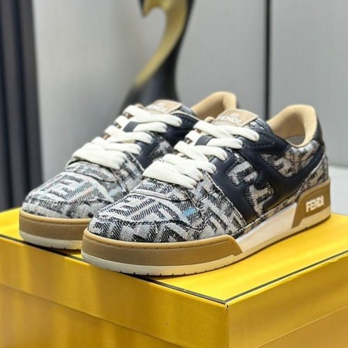 Fendi Match Suede Calfskin Leather Low Sneakers with FF Stitch Logo Embossed Sole Detail 펜디 매치 스웨이드 카프스킨 레더 로우 스니커즈 FF 스티치 로고 엠보싱 솔 디테일 3cm