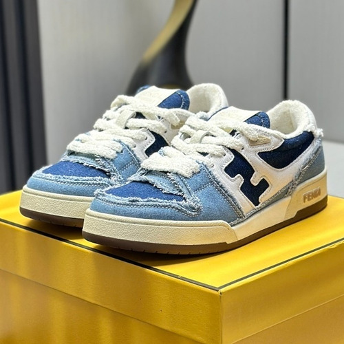 Fendi Match Suede Calfskin Leather Low Sneakers with FF Stitch Logo Rubber Sole Detail 펜디 매치 스웨이드 카프스킨 레더 로우 스니커즈 FF 스티치 로고 러버솔 디테일 3cm
