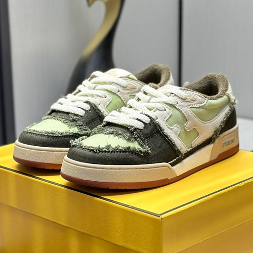 Fendi Match Suede Calfskin Leather Low Sneakers with FF Stitch Logo Rubber Sole Detail 펜디 매치 스웨이드 카프스킨 레더 로우 스니커즈 FF 스티치 로고 러버솔 디테일 3cm