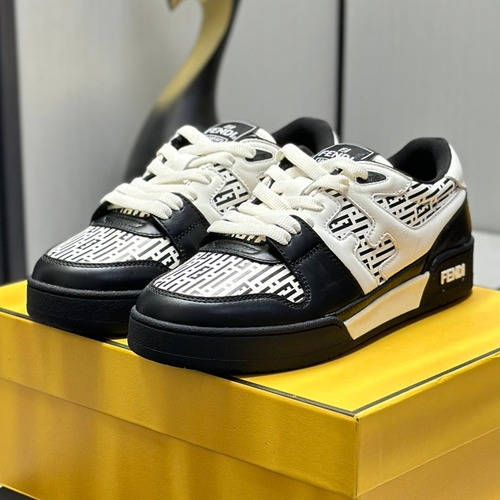 Fendi Match Suede Calfskin Leather Low Sneakers with FF Stitch Logo Rubber Sole Detail 펜디 매치 스웨이드 카프스킨 레더 로우 스니커즈 FF 스티치 로고 러버솔 디테일 3cm