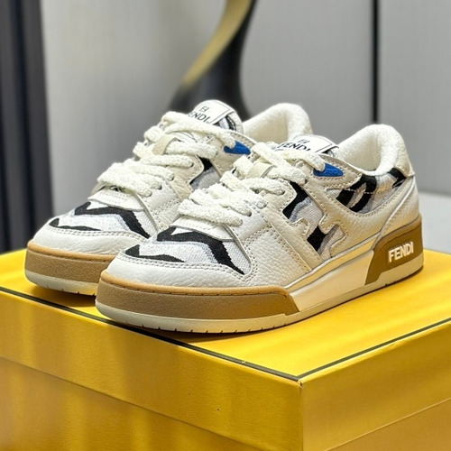 Fendi Match Suede Calfskin Leather Low Sneakers with FF Stitch Logo Rubber Sole Detail 펜디 매치 스웨이드 카프스킨 레더 로우 스니커즈 FF 스티치 로고 러버솔 디테일 3cm