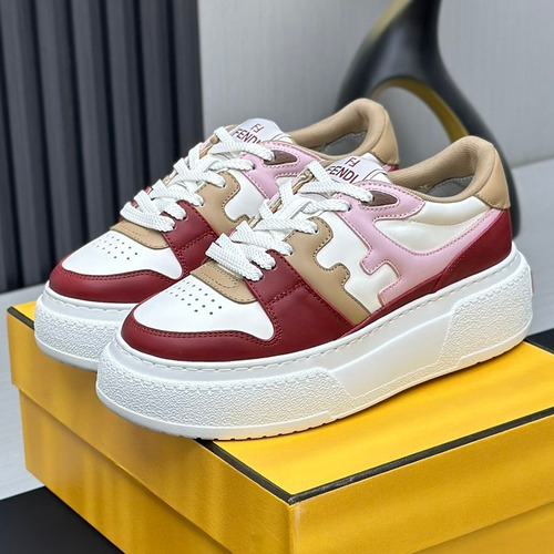 Fendi Match Suede Calfskin Platform Low Sneakers with FF Raised Logo Detail 펜디 매치 스웨이드 카프스킨 플랫폼 로우 스니커즈 FF 돌출 로고 디테일 5cm