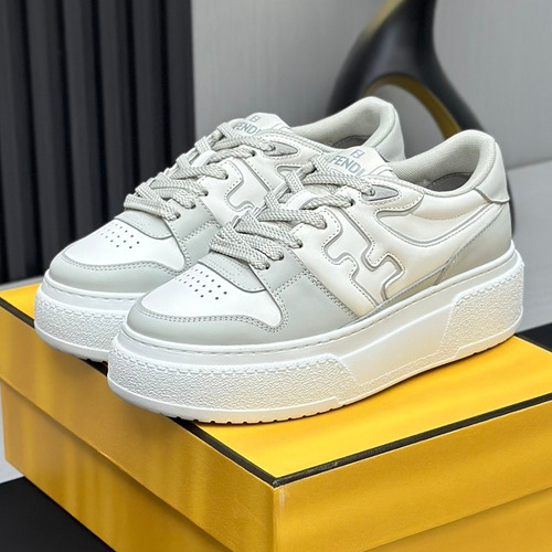 Fendi Match Suede Calfskin Platform Low Sneakers with FF Raised Logo Detail 펜디 매치 스웨이드 카프스킨 플랫폼 로우 스니커즈 FF 돌출 로고 디테일 5cm